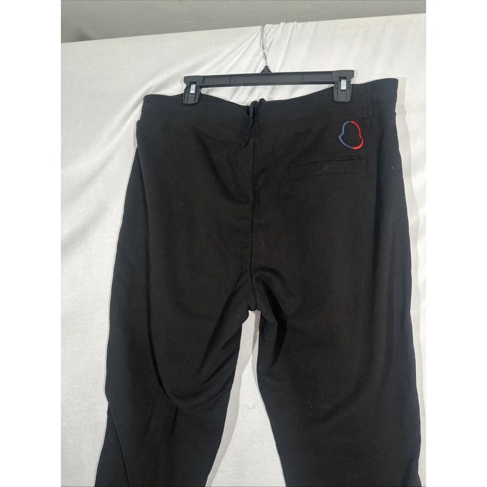 NWT $690 Moncler [ XXL ] Embroidered Logo Sweatpants in Black‎ #J1971